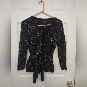 BCBGMAXAZRIA Cardigan Knit Tie Waist